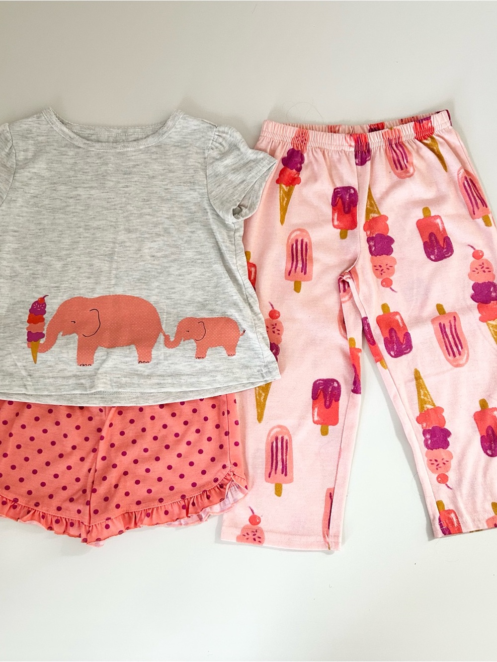 Carter's Toddler Girls Elephant Ice Cream Pajama Set